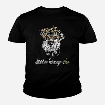 Birthday And Mothers Day Gift Miniature Schnauzer Mom Youth T-shirt | Crazezy