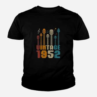 Birthday Gifts Vintage 1952 Guitarist Guitar Lovers Youth T-shirt | Crazezy