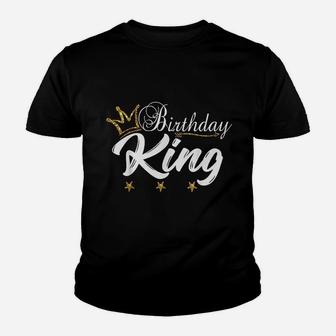 Birthday King Gold Crown Youth T-shirt | Crazezy DE