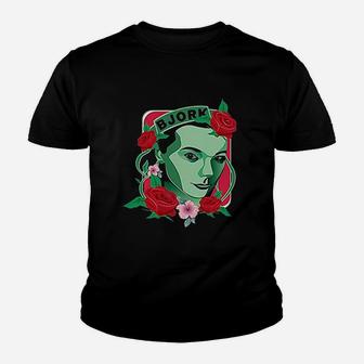 Bjork Rose Flower Youth T-shirt | Crazezy CA