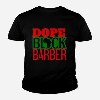 Black Barber African American Pride Black History Month Youth T-shirt - Thegiftio UK
