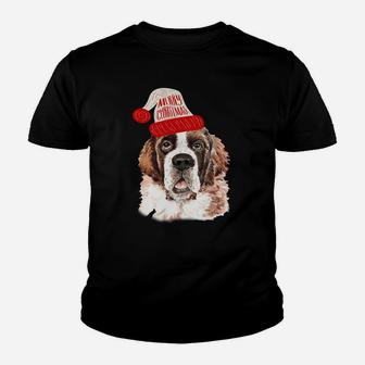 Black Base Saint Bernard Christmas Gift For Dog Lovers Sweatshirt Youth T-shirt | Crazezy