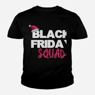 Black Friday Squad Funny Matching Shopping Team Christmas Youth T-shirt | Crazezy