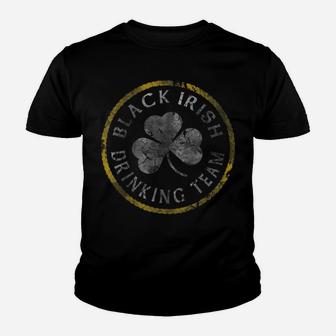 Black Irish Drinking Team St Patrick's Day Youth T-shirt | Crazezy DE