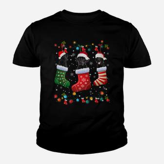 Black Lab Labrador Christmas Socks Funny Xmas Pajama Dog Youth T-shirt | Crazezy UK