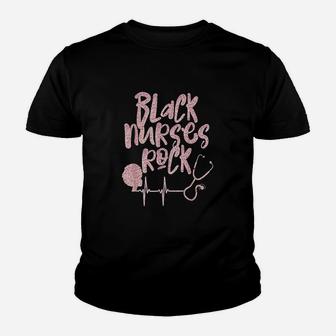 Black Nurses Heartbeat Youth T-shirt | Crazezy UK