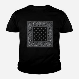 Black Or Dark Bandanna Youth T-shirt | Crazezy