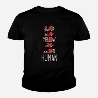 Black White Red Yellow Brown Human Youth T-shirt | Crazezy DE