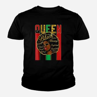 Black Woman Afro Word Art Natural Hair Youth T-shirt | Crazezy DE
