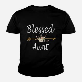 Blessed Aunt Mothers Day Gifts Youth T-shirt | Crazezy