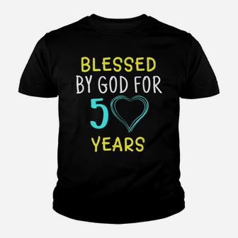 Blessed By God For 50 Years 50Th Birthday Gift Youth T-shirt | Crazezy