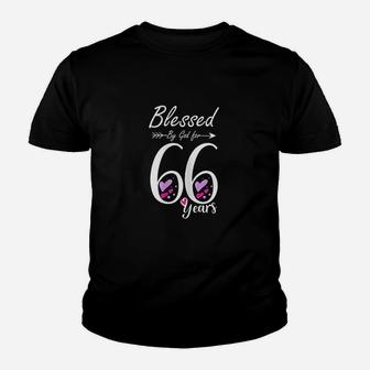 Blessed For 66 Years Birthday Youth T-shirt | Crazezy