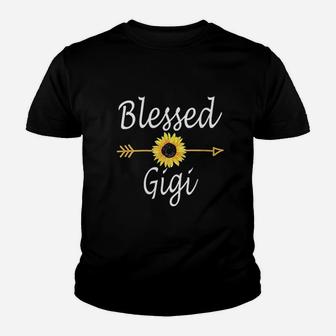 Blessed Gigi Sunflower Mothers Day Gifts Youth T-shirt | Crazezy