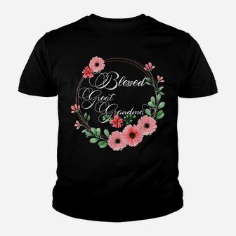 Blessed Great Grandma Shirt For Women Beautiful Flower Youth T-shirt | Crazezy AU