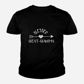 Blessed Great Grandma Youth T-shirt | Crazezy