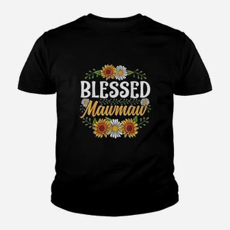 Blessed Mawmaw Mothers Day Cute Gift Floral Youth T-shirt | Crazezy