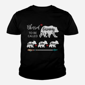 Blessed To Be Called Gammy Bear Youth T-shirt | Crazezy