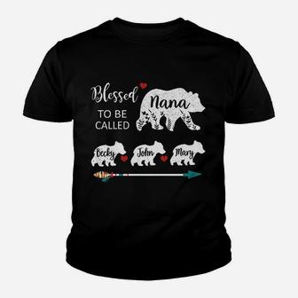 Blessed To Be Called Nana Bear Youth T-shirt | Crazezy CA