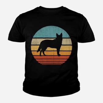 Blue Heeler Australian Cattle Dog Retro Vintage 70S Sunset Sweatshirt Youth T-shirt | Crazezy