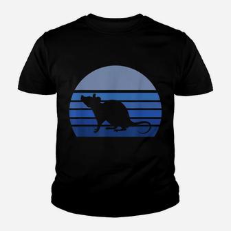 Blue Retro Mouse Rat Silhouette Lover Gift Youth T-shirt | Crazezy DE