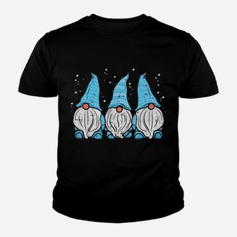 Blue Three Nordic Gnomes Tomte Swedish Christmas Xmas Gift Youth T-shirt | Crazezy UK