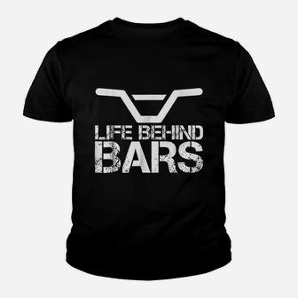 Bmx Distressed Life Behind Bars Graphic Gift Youth T-shirt | Crazezy UK