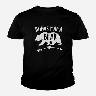 Bonus Mama Bear Best Step Mom Ever Youth T-shirt | Crazezy