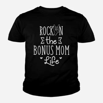 Bonus Mom Life - Mothers Day Gift Best Step Mom Outfit Youth T-shirt | Crazezy