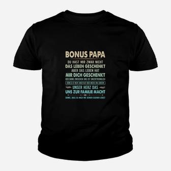 Bonus Papa Dankbarkeits-Kinder Tshirt, Herzliche Botschaft Tee - Seseable