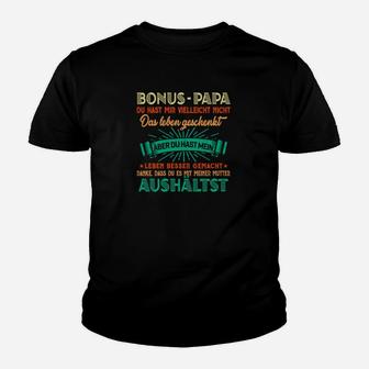 Bonus Papa Kinder Tshirt mit Liebevollen Sprüchen, Geschenkidee - Seseable