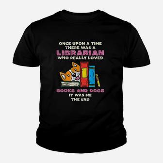 Books And Dogs Pet Lover Youth T-shirt | Crazezy AU