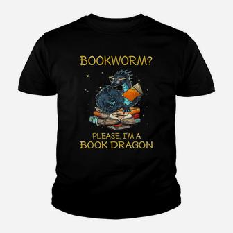 Bookworm Please I'm A Book Dragon Youth T-shirt | Crazezy