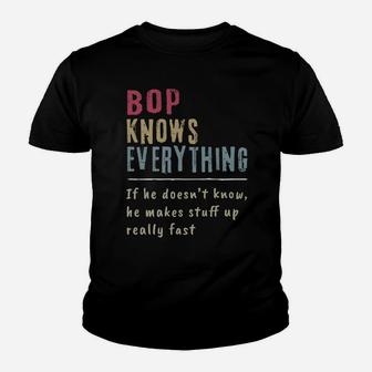 Bop Know Everything - Grandpa Gift Youth T-shirt | Crazezy UK