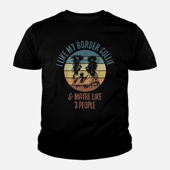 Border Collie Funny Vintage Retro Sayings Youth T-shirt | Crazezy DE