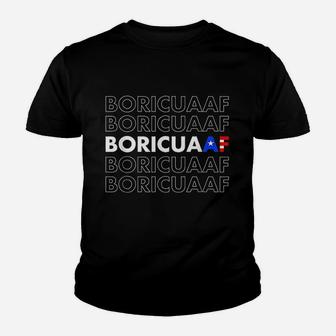 Boricua Af Puerto Rican Pride Youth T-shirt | Crazezy