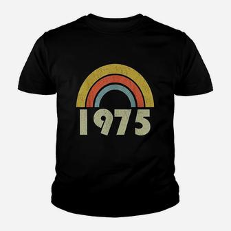 Born 1975 Vintage Rainbow 46Th Birthday Gifts Youth T-shirt | Crazezy