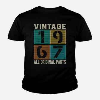 Born In 1967 Vintage Retro Original Parts Birthday Gift Idea Youth T-shirt | Crazezy