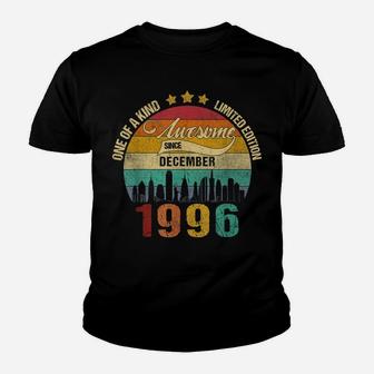 Born In December 1996 Vintage 25Th Birthday 25 Years Old Youth T-shirt | Crazezy AU
