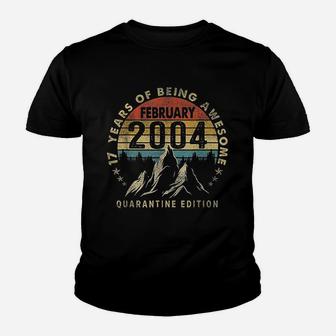 Born In February 2004 17 Years Old Birthday Youth T-shirt | Crazezy DE