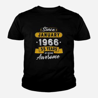 Born January 1966 55Th Bithday Made In 1966 Youth T-shirt | Crazezy