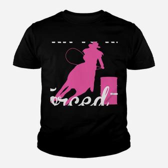 Born Ride Horse Forced To Go To School Funny Barrel Racing Youth T-shirt | Crazezy CA