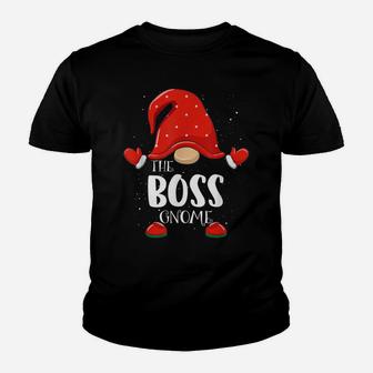 Boss Gnome Matching Family Group Christmas Pajama Youth T-shirt | Crazezy UK