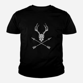 Bow Hunting Vintage Deer Skull And Arrows Youth T-shirt | Crazezy CA
