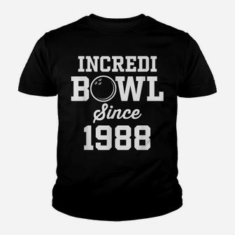 Bowling Gift For 32 Year Old Bowler 1988 32Nd Birthday Youth T-shirt | Crazezy