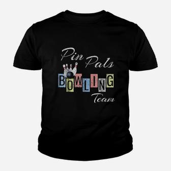 Bowling Team Pin Pals Bowler Youth T-shirt | Crazezy UK
