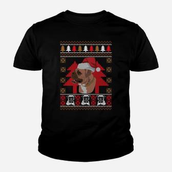 Boxer Ugly Christmas Funny Holiday Dog Lover Xmas Gift Sweatshirt Youth T-shirt | Crazezy