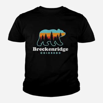Breckenridge Colorado Bear Mountains Trees Youth T-shirt | Crazezy UK