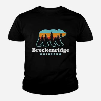 Breckenridge Colorado Bear Mountains Trees Youth T-shirt | Crazezy UK
