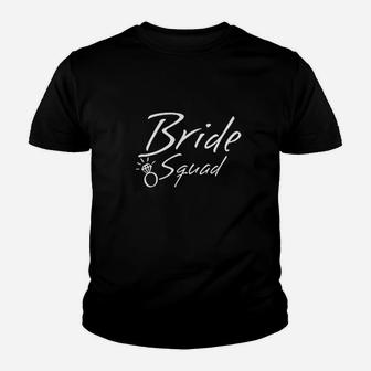 Bride Squad Wedding Bachelorette Party Crew Youth T-shirt | Crazezy