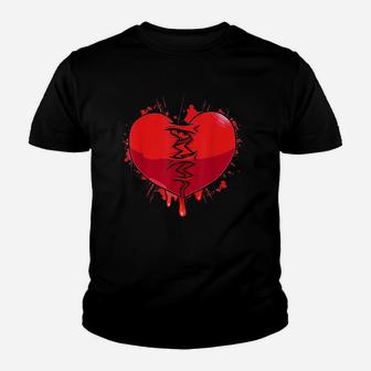 Broken Heart Heartbroken Sad Valentine Breakm Up Divorce Youth T-shirt | Crazezy